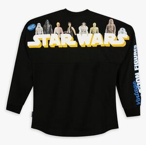 Disney Parks Spirit Jersey Star Wars Vintage Action Figures 45 yrs NWT (Size MD)